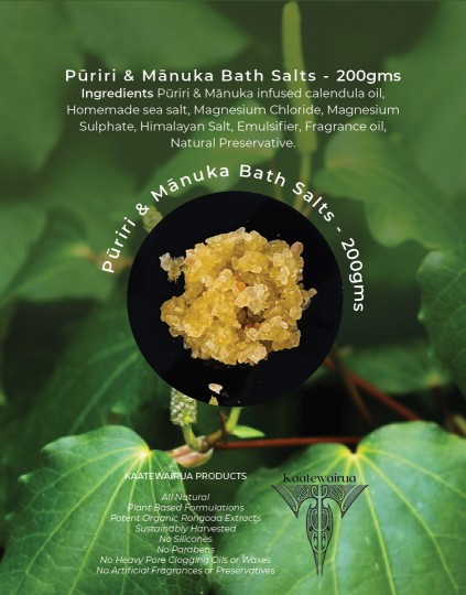 Pūriri & Mānuka Bath Salts 200gms