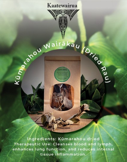 Kaatewairua RONGOĀ MĀORI Kūmarahou Wairākau Dried Leaf