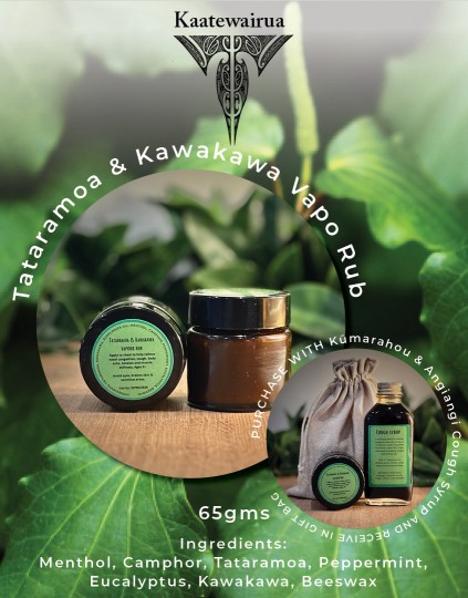 Kaatewairua RONGOĀ MĀORI Tataramoa & Kawakawa Vapo Rub